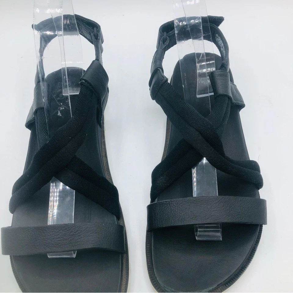 Sandalias Sorel para mujer de cuero negro con tiras Roaming Decon - 7,5 Foto 4 de 4