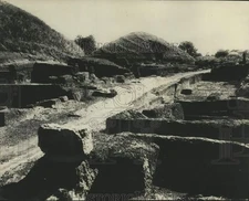 1932 Press Photo Ruins of the Great Etruscan Tombs, Italy - pix09720