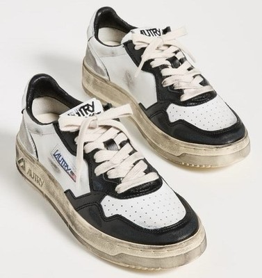 AUTRY  Medalist Super Vintage  Low Distressed Leather Sneakers 40 / 10 US $360+
