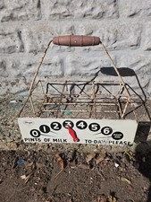 Vintage Dairy Milk Carrier 6 Bottle Crate Capacity Storage Box Needs Tlc
