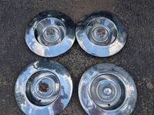 Vintage Set Of 4 1950s Cadillac 15 Chrome Oem Hubcaps