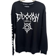 Dixxon Flannel Co Pentagram Crewneck Sweatshirt Black White Graphic XL