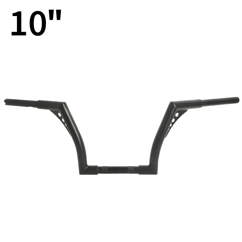 Guidon Keystone 1" noir de 12 pouces pour moto Harley Davidson Softail et Sportster Custom