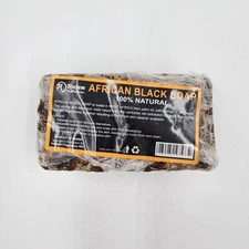 African Black Soap 14 Oz Bar Unrefined From Ghana Raw 100% Pure Natural Soap