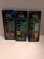 Lot of 3 Dashing Diva Gloss Ultra Shine Gel Nail Strip Palettes Halloween Design