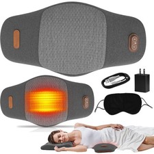 2in1 Electric Lumbar Massager for Spine Lower Back w/ Heat Spine Massage Pillow