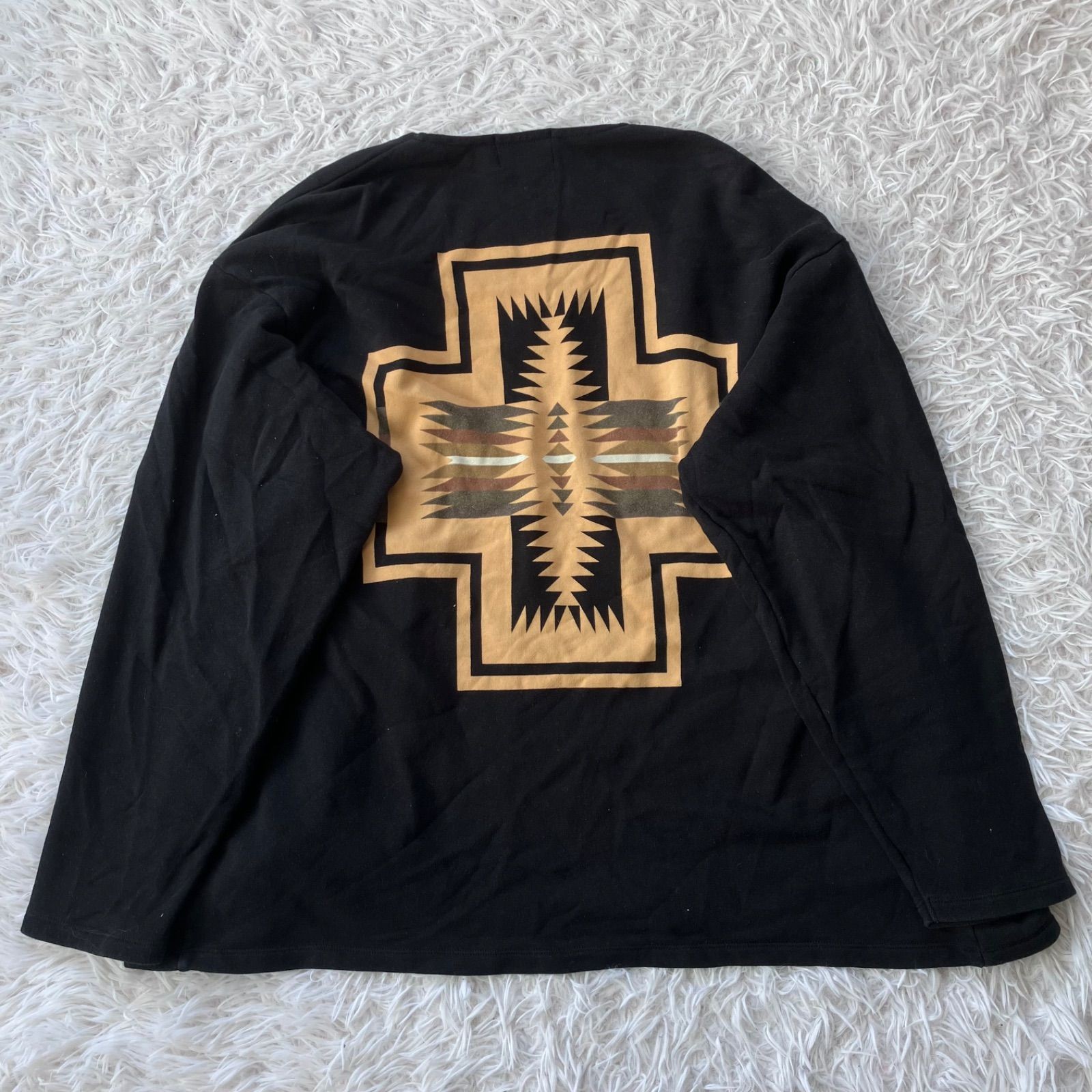 Pendleton Native Pattern Sweat Cardigan Black Siz… - image 1