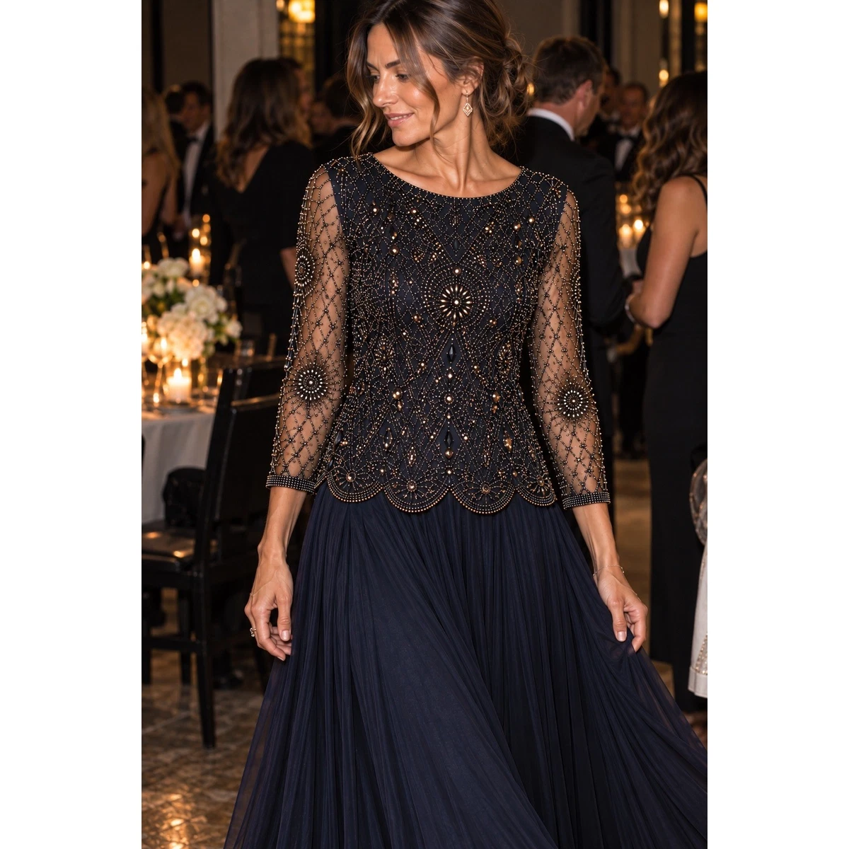 xscape blue and gold dress Dresses for Women for sale Evening gown