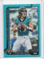 2025 Topps Chrome Football Trevor Lawrence Teal Wave Refractor /199 Color Match