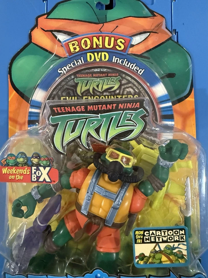 TMNT Teenage Mutant Ninja Turtles Deep Divin' Michelangelo - Playmates 2004 New - Image 3 of 4