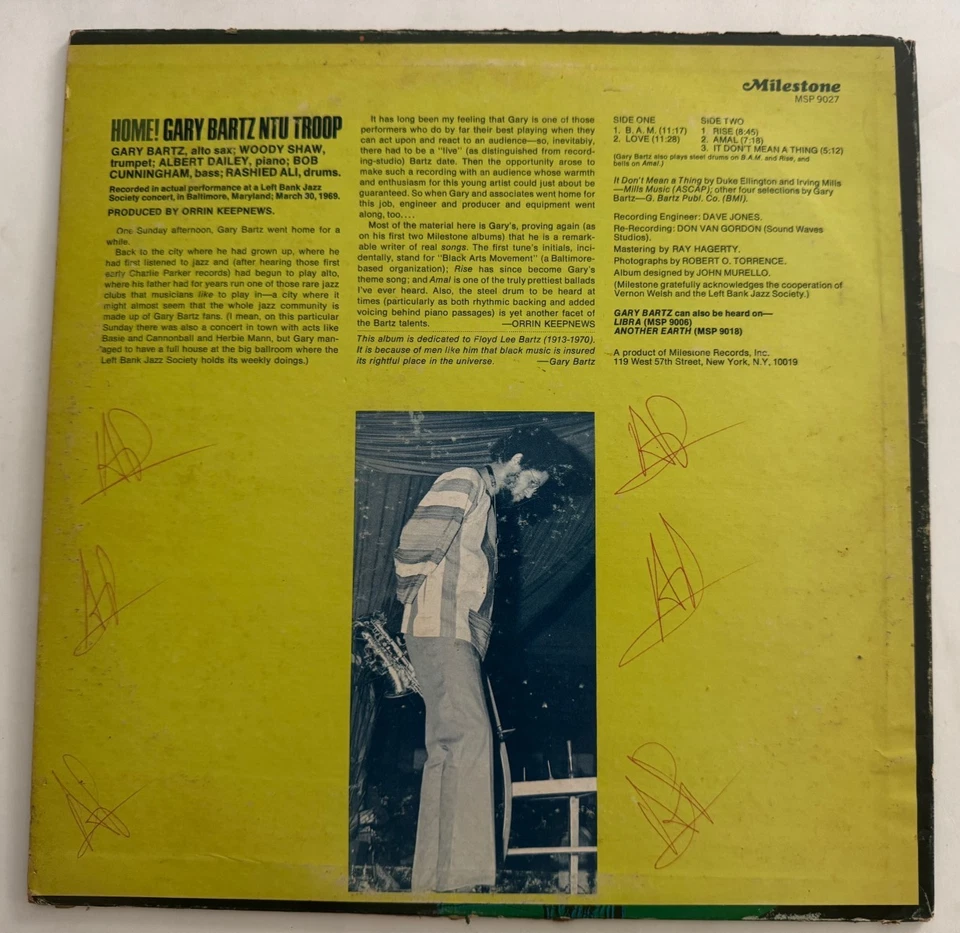 Gary Bartz Ntu Troop "Home!" Milestone MSP 9027 ~ 1st Press ~ Jazz ~ VG - Image 2 of 4