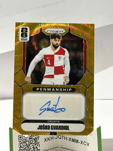 Panini Prizm FIFA World Cup 2026 Joško Gvardiol Penmanship Auto P-JG 09/10