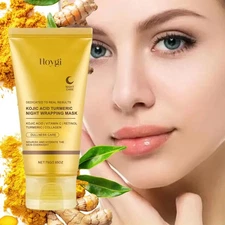Kojic Acid Turmeric Collagen Night Wrapping Mask, Overnight Mask For Brightening