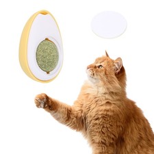 Universal Catnip Balls Cat Teeth Cleaning Balls, Yellow White