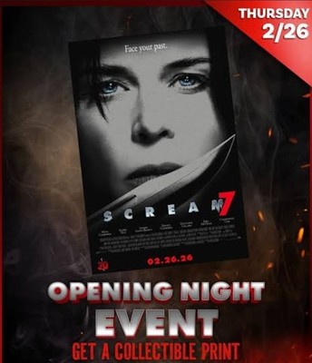 SCREAM 7 [First Pressing, Movie Premier] MINT LIMITED EDITION Poster New!
