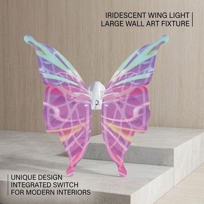 Light Up Butterfly Wings Moving LED Music Elf Costume Fairy Wings Kids Party