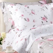 Completo Lenzuola In Raso Di Cotone Bella Rosa Matrimoniale Unica Dreaming