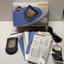 Palm Pilot m100 with Hotsync Charger Stylus Manual and Case Original Box TESTED