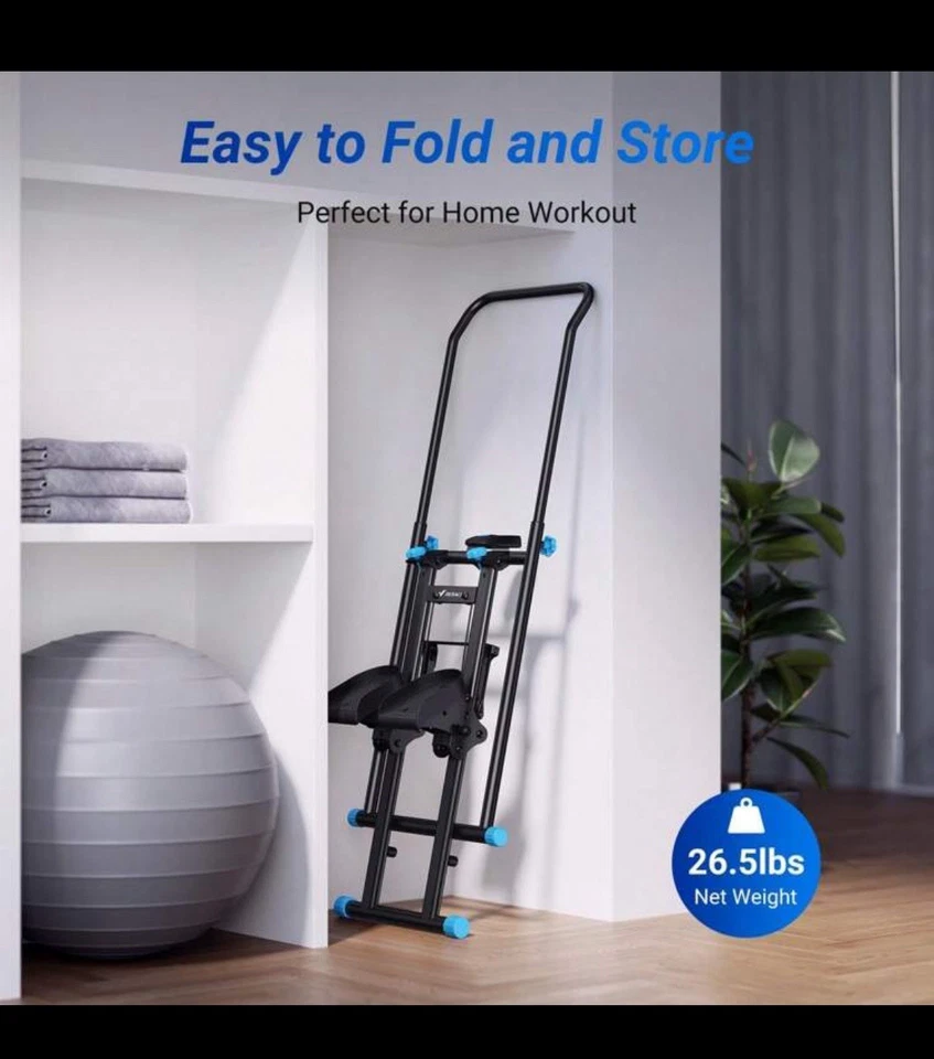 Stair Stepper Home Gym Exercise Vertical Climber Machine Folding Cardio Stepper - Image 3 of 4