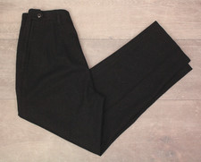 VTG Women's 50s Black Drop Loop Side Zip Wool Pants Sz 28" 1950s Frank-Lee