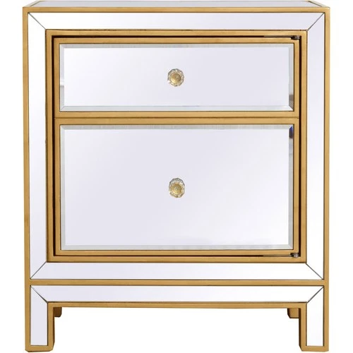 Elegant Lighting MF72016G Reflexion Antique Gold Cabinet - Picture 1 of 10