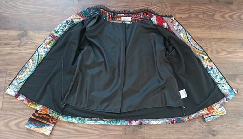 Leins' trendiger leichter Blazer Jacke Zipper Gr.L NEUw Buddha Hindu Steppmuster - Bild 5 von 6