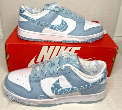 Nike Dunk Low Essential Paisley Pack Worn Blue (Womens) DH4401-101 Size 11W/9M