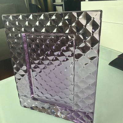 Cadre Photo Vintage Verre Violet - Photo 1/4
