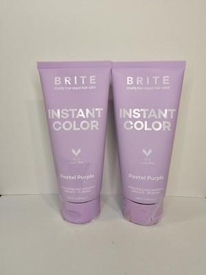 2 - Brite Instant Color PASTEL PURPLE Vegan Hair Color Semi-Permanent 3.38 fl oz