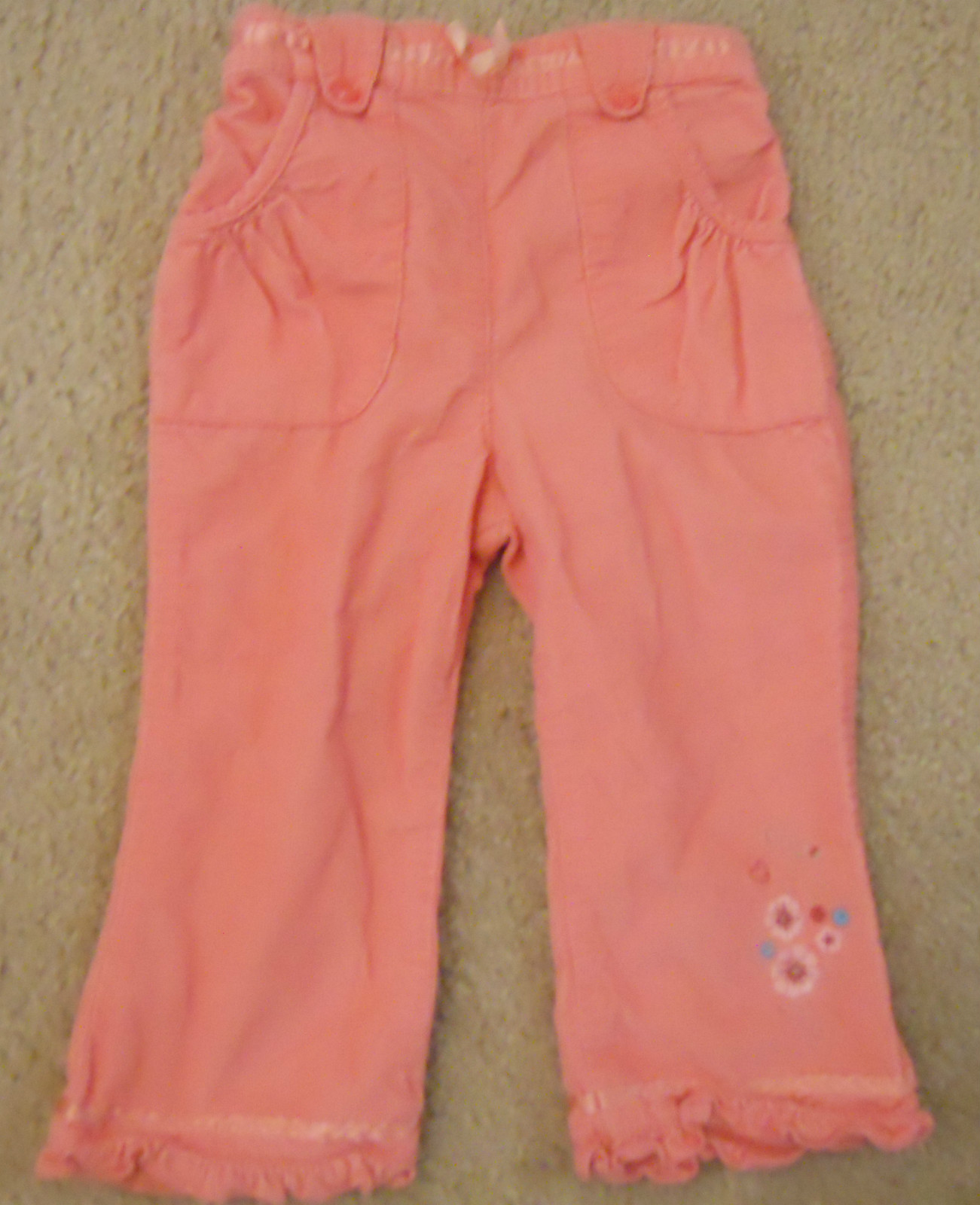 Baby Girls Corduroy Pants 18 Months Pink Elastic back Waistband eBay