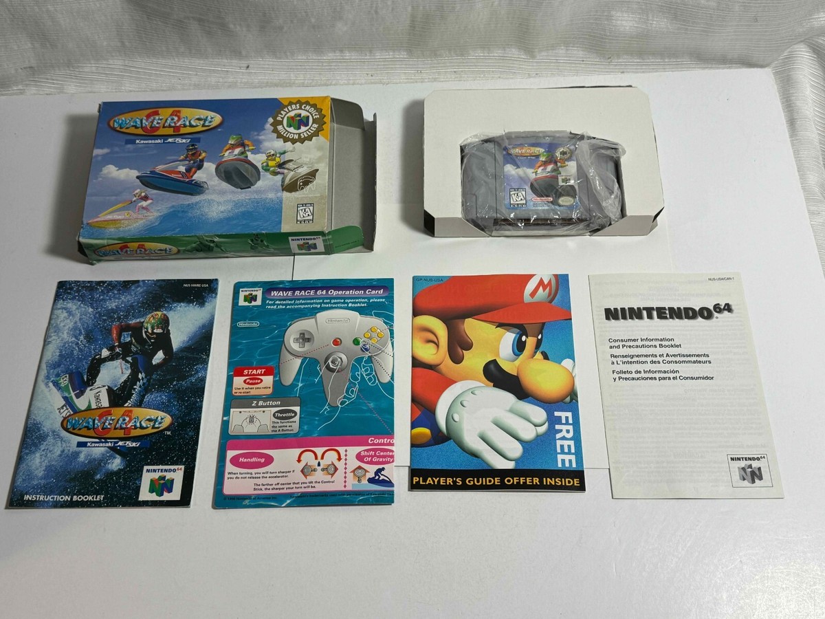 Nintendo 64 N64 Wave Race Kawasaki Jet ski Video game TESTED CIB