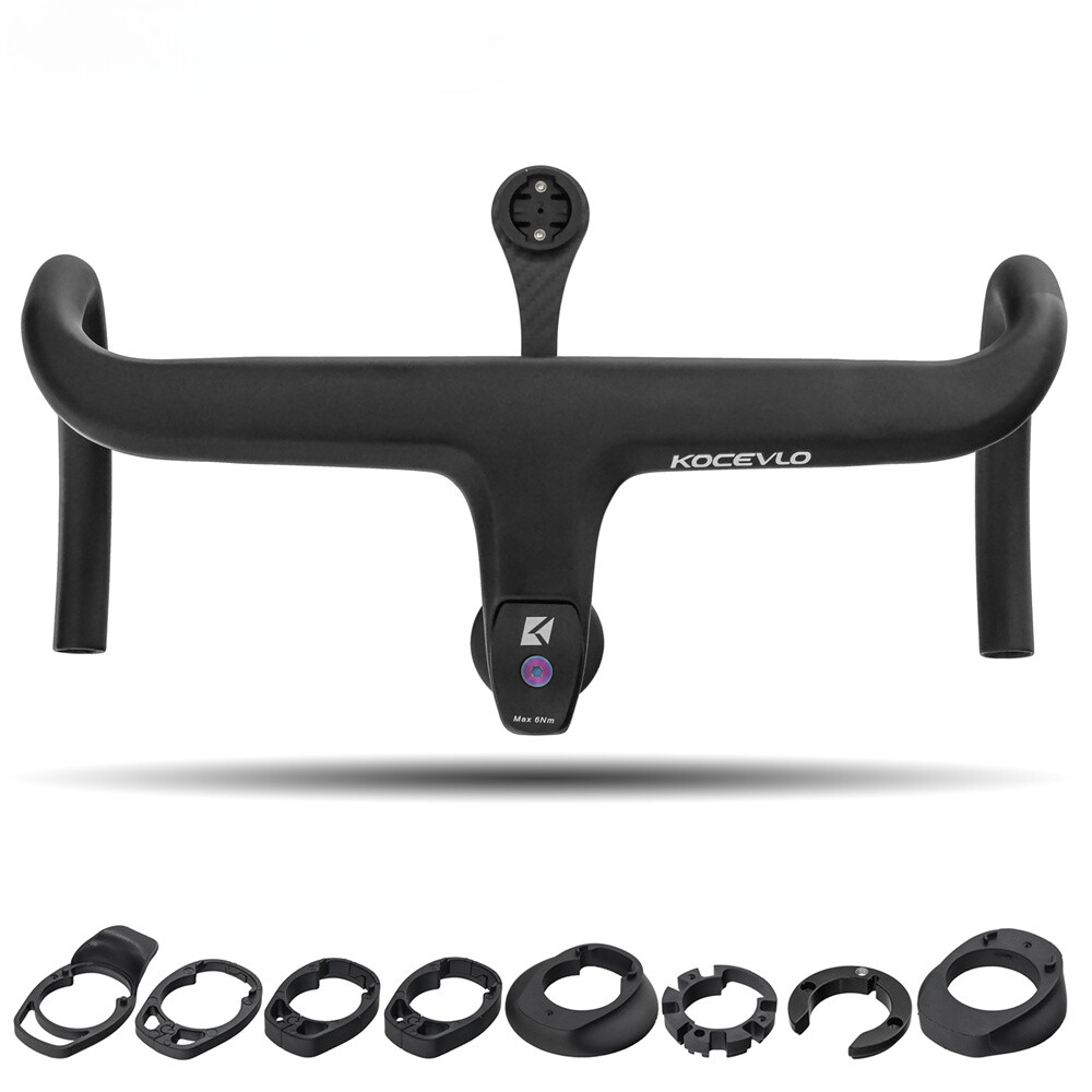 Road Bike Full Carbon Integrated Handlebar Stem with Spacers Drop Bar