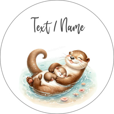 Otter Tortenaufleger Party Deko personalisiert Geburtstag Name Marder essbar Neu