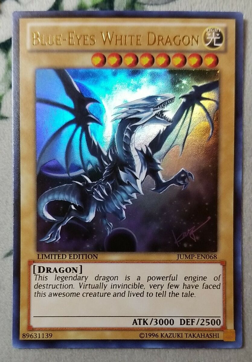 Blue Eyes White Dragon JUMP-EN068 Ultra Rare Limited Edition Blue Eyes White Dragon JUMP-EN068 Ultra Rare Limited Edition