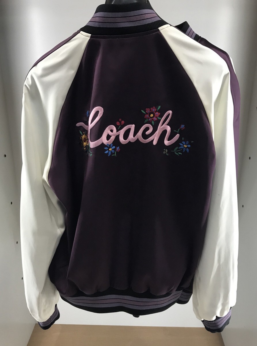 Coach Ladies Quilted Embroidered Floral Souvenir Jacket Size L | eBay