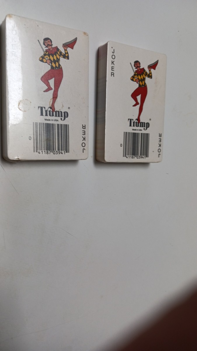 Mint 赤黒　トランプ　デック Vintage Trump Playing Cards, Sealed In Original Wrapping, 2 Decks