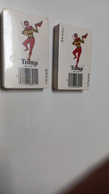 Vintage Trump Playing Cards, Sealed In Original Wrapping, 2 Decks