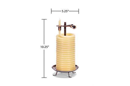 Candle by the Hour 80-Hour Vertical Candle, Eco-friendly Natural Beeswax with Co