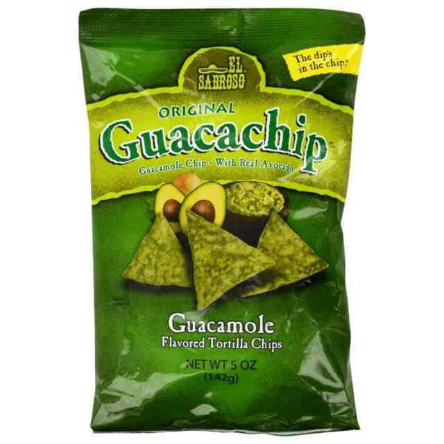 El Sabroso Original Guacachip Guacamole Flavored Tortilla Chip 5 Oz