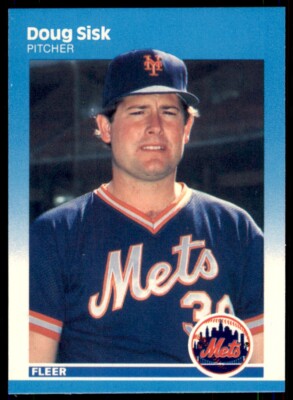 1987 Fleer Glossy Doug Sisk . New York Mets #22