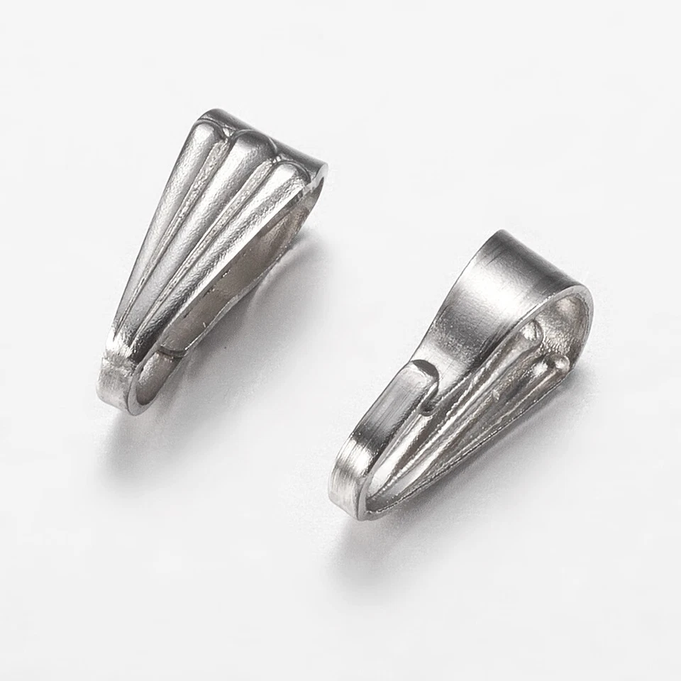 50 piezas de fianzas a presión de acero inoxidable para manualidades hágalo usted mismo hallazgos de joyería 8,5 x 4 x 3,5 mm Foto 2 de 3