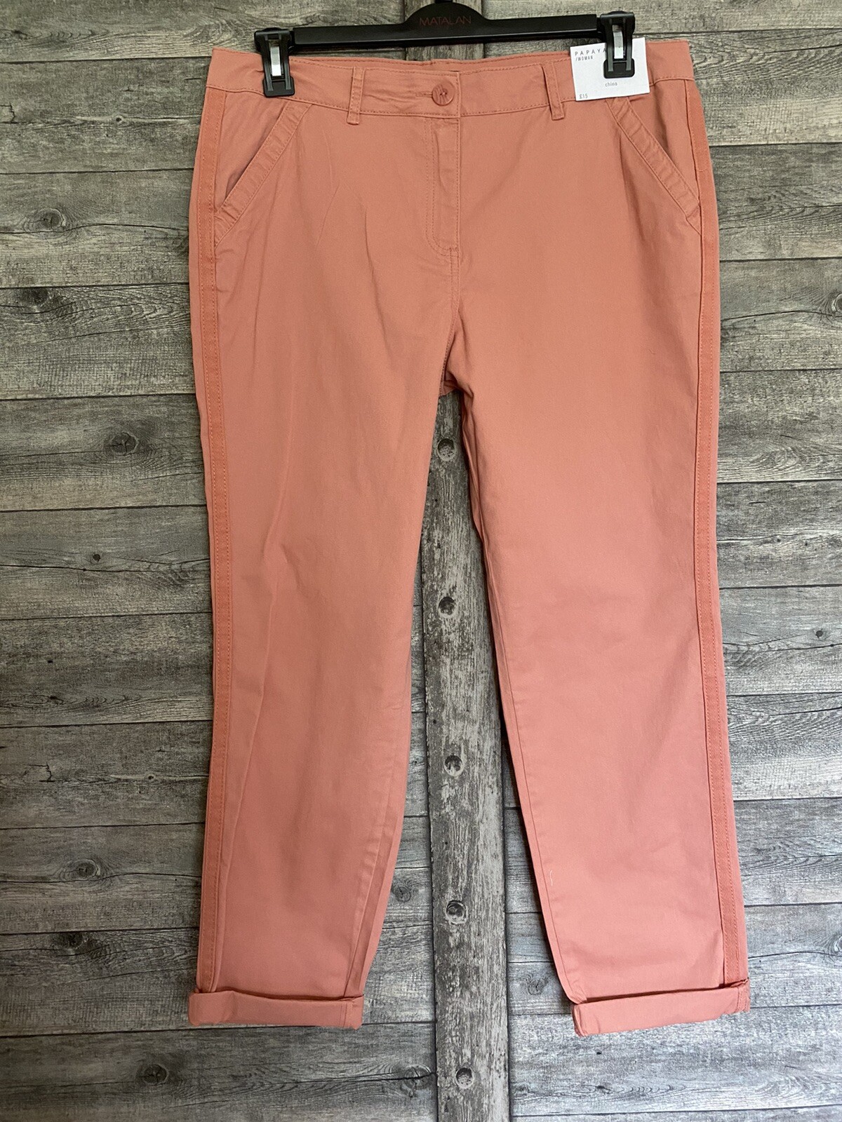 Matalan Papaya Peach Chinos Size 14 BNWT Chino Trousers | eBay