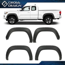 Fit For 2016-22 Toyota Tacoma 4x smooth Wheel Fender Flares Pocket Rivet Style