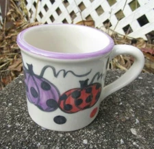 HARTSTONE POTTERY COFFEE MUG Halloween Pumpkins with Dots Spotted