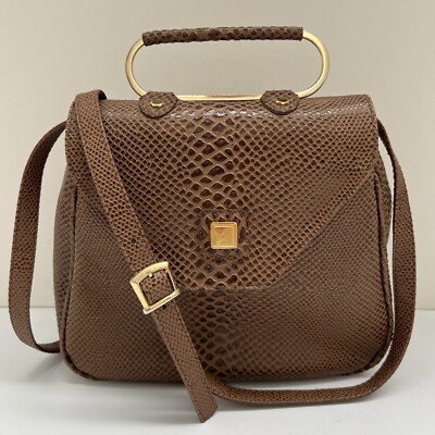 Sylvia Santos Vintage Original Faux Leather Top Handle Crossbody