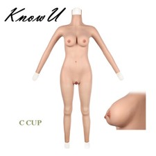 Silicone C Cup Fullbody Ankle-length Pants CD Transgender Drag Queen Breast Form