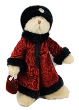 Russ Berrie MEMORIES of LOVE Collection TATIANA Bear Velvet Coat  Purse Ret