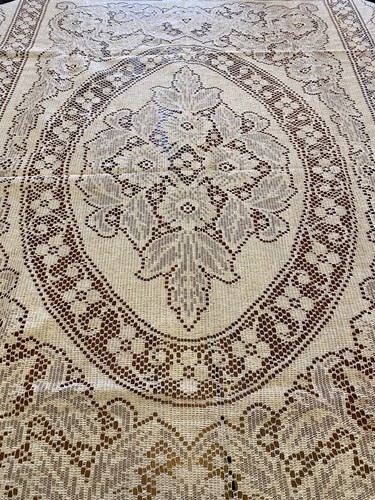 Beautiful Lace Table Cloth 80” X 58”