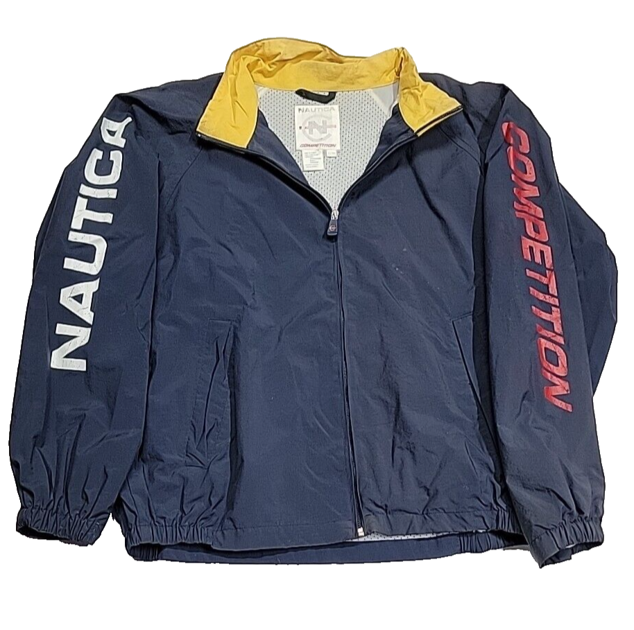 Vintage Nautica Competition Mesh Lined Full-Zip Windbreaker Vintage Nautica Competition Mesh Lined Full-Zip Windbreaker