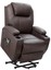 walnew power lift recliner with massage and heat, brown faux leather